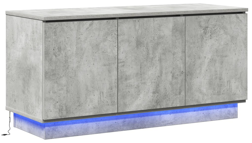 vidaXL Τηλεοπτική Ντουλάπα Σκυρόδεμα Γκρι 100x38x49 εκ. Επεξεργασμένο Ξύλο