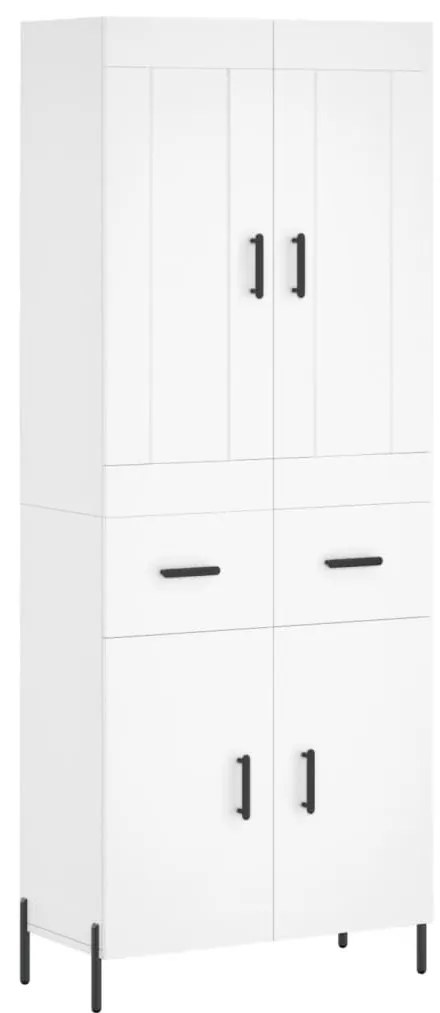 vidaXL Ντουλάπι Λευκό 69,5x34x180 εκ. από Επεξεργασμένο Ξύλο
