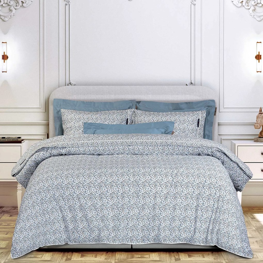 Σετ Σεντόνια Βαμβακερά Υπέρδιπλα 240x260εκ. Essential 2360 Blue-White Greenwich Polo Club