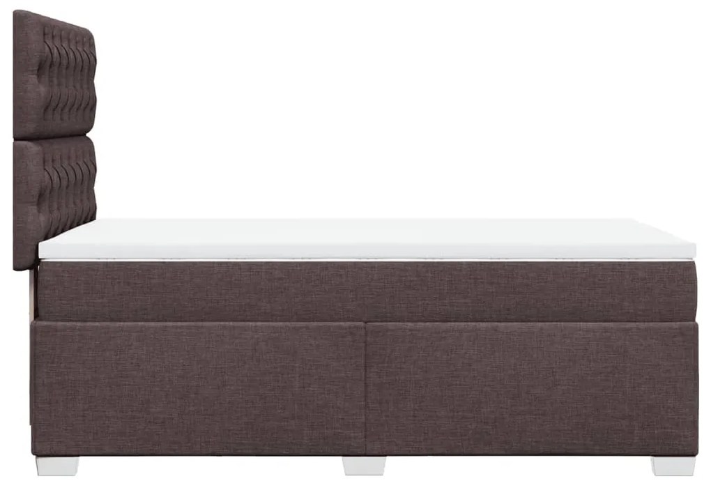 ΚΡΕΒΑΤΙ BOXSPRING ΜΕ ΣΤΡΩΜΑ ΣΚΟΥΡΟ ΚΑΦΕ 90X190 ΕΚ. ΥΦΑΣΜΑΤΙΝΟ 3290353