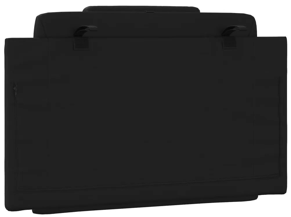 vidaXL Μαξιλάρι για Κεφαλάρι Viana Μαύρο 90 εκ. από Συνθετικό Δέρμα