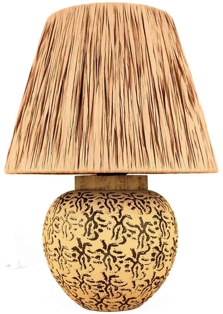 Φωτιστικό Επιτραπέζιο 687HMY2343 Φ25x35cm 1xE27 40W Beige Opviq