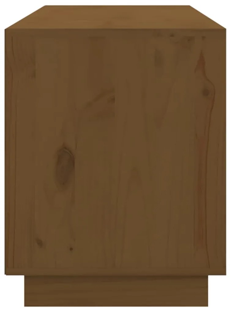 vidaXL Έπιπλο Τηλεόρασης Καφέ Μελί 176x37x47,5εκ από Μασίφ Ξύλο Πεύκου