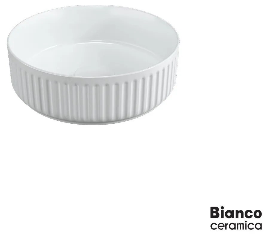 Bianco Ceramica Etna-S Επικαθήμενος Νιπτήρας Πορσελάνης Φ36 White
