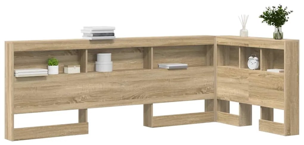 vidaXL Κεφαλάρι Αποθήκης με ράφι Sonoma Δρυς 90 cm Επεξεργασμένο ξύλο