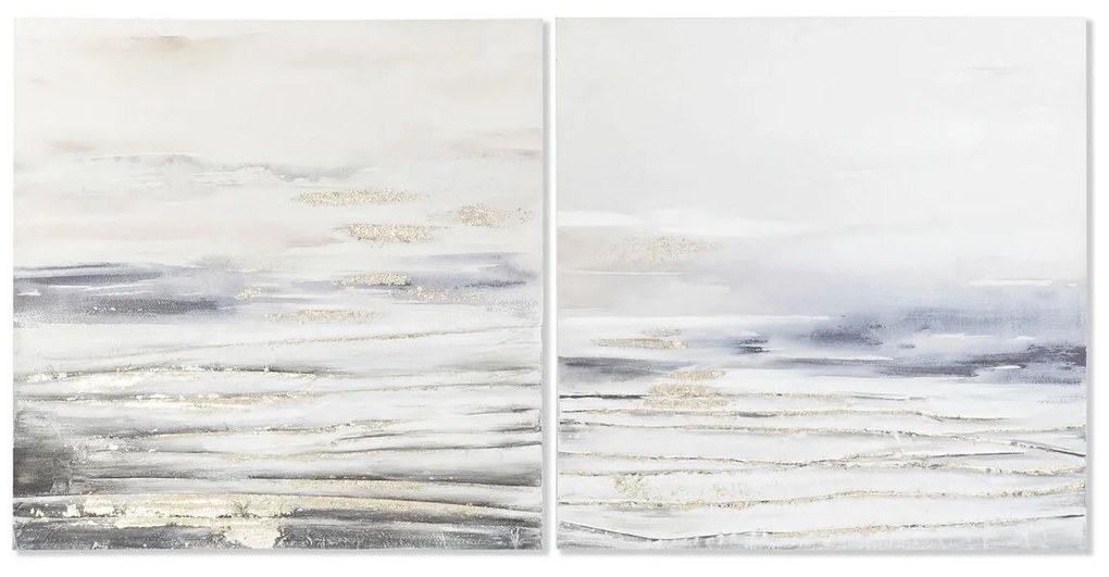 Καμβάς DKD Home Decor Τζίντζερ Καμβάς 90 x 3,7 x 90 cm