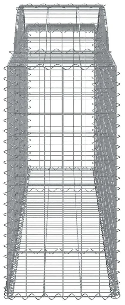 Συρματοκιβώτια Τοξωτά 30 τεμ. 300x50x100/120 εκ. Γαλβαν. Ατσάλι - Ασήμι