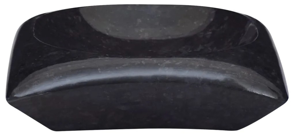 vidaXL Νιπτήρας Μαύρος 50 x 35 x 10 εκ. Μαρμάρινος