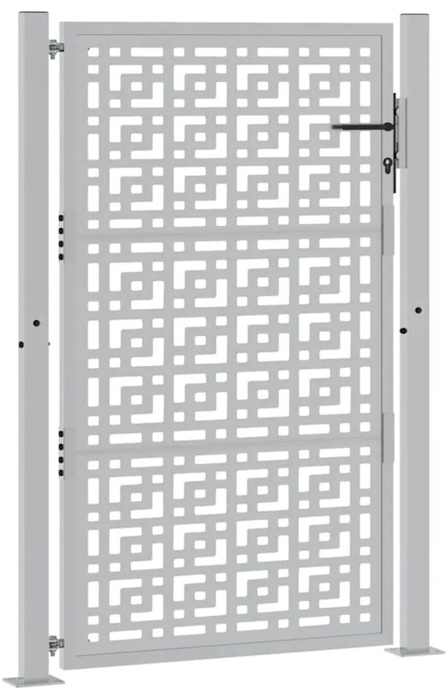vidaXL Πύλη κήπου 105x155 cm Σταυρός σχεδιασμού από διαβρωμένο χάλυβα