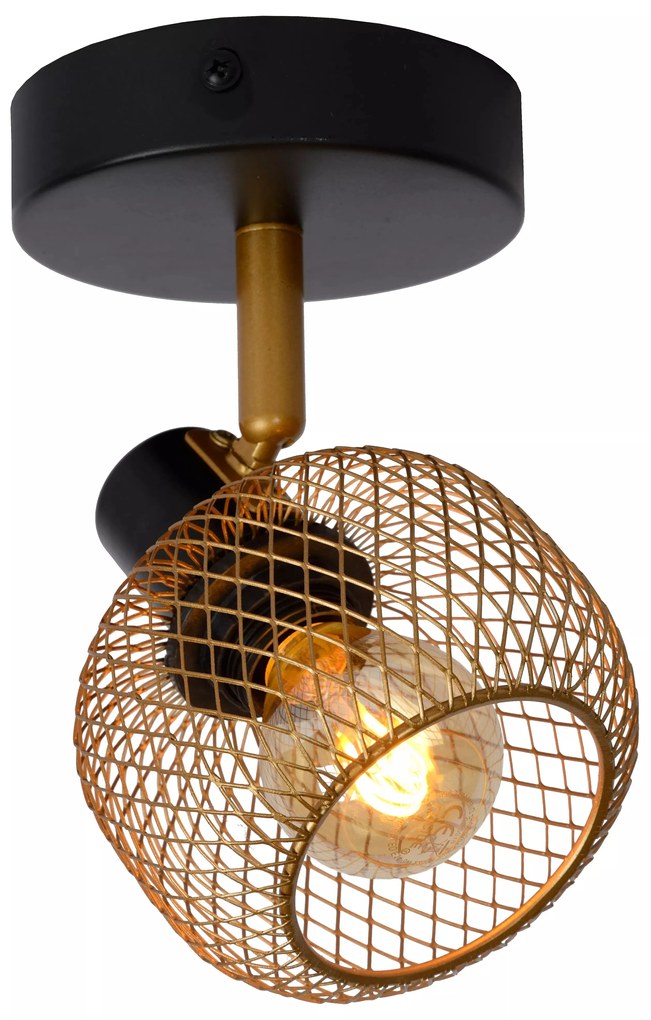 Φωτιστικό Οροφής Lucide 77978-01-02 MAREN Χρυσό Χρώμα (Gold Coloured)|Μαύρο Ματ (Black Mat)
