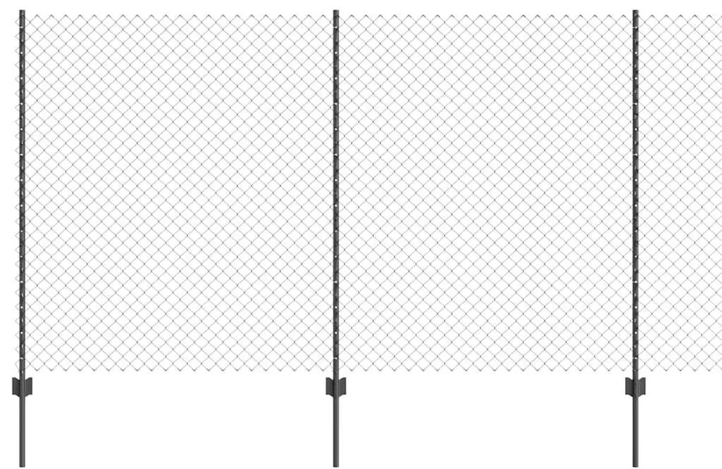 vidaXL Τεντώτο με στήριγμα Γκρι 1,4 x 10 m Χάλυβας και PVC