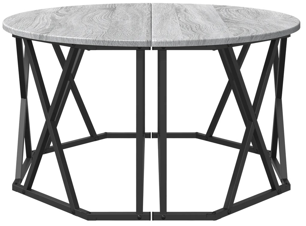 vidaXL Γκρι Sonoma Τραπέζι Σαλονιού 80x80x42 εκ. Κατασκευασμένο από Επικαλυμμένο Ξύλο