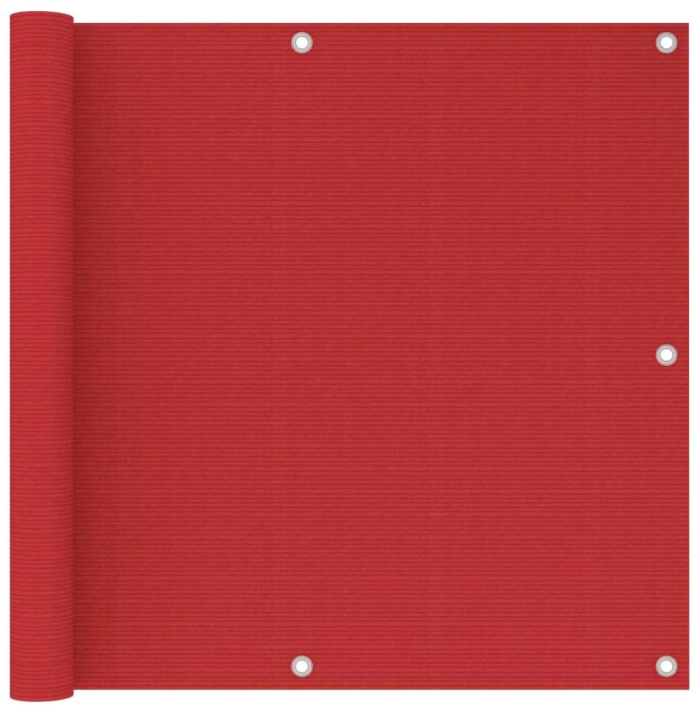 Διαχωριστικό Βεράντας Κόκκινο 90 x 600 εκ. από HDPE