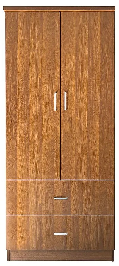 Ντουλάπα Δίφυλλη CLOSET Καρυδί MDF 80x50x180cm