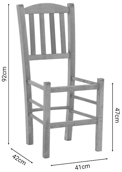 Καρέκλα καφενείου Σύρος C006 μασίφ ξύλο οξιάς λούστρο καρυδί 41x42x92εκ 41x42x92 εκ.