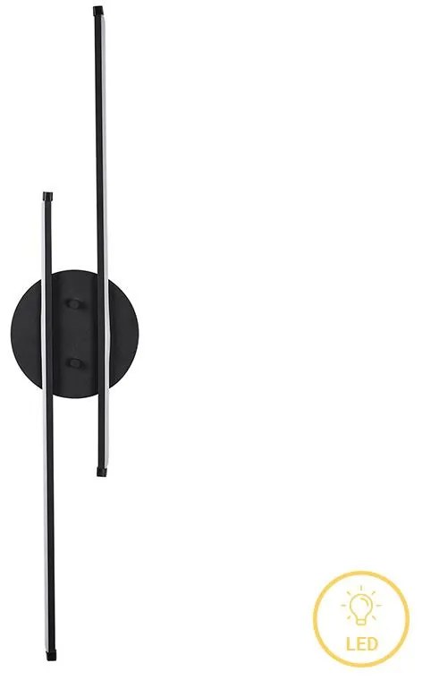 Φωτιστικό τοίχου-απλίκα Expedition LED 16W μαύρο 17x5x86εκ 17x5x86 εκ.