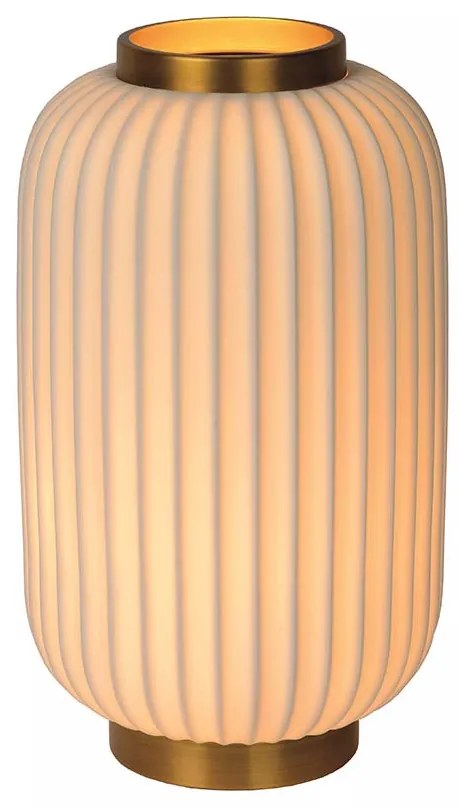 Φωτιστικό Επιτραπέζιο Lucide 13535-34-31 GOSSE Λευκό (White)|Χρυσό Χρώμα (Gold Coloured)