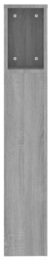 Κεφαλάρι Με Αποθηκευτικό Χώρο Γκρι Sonoma 200x18,5x104,5 εκ. - Γκρι