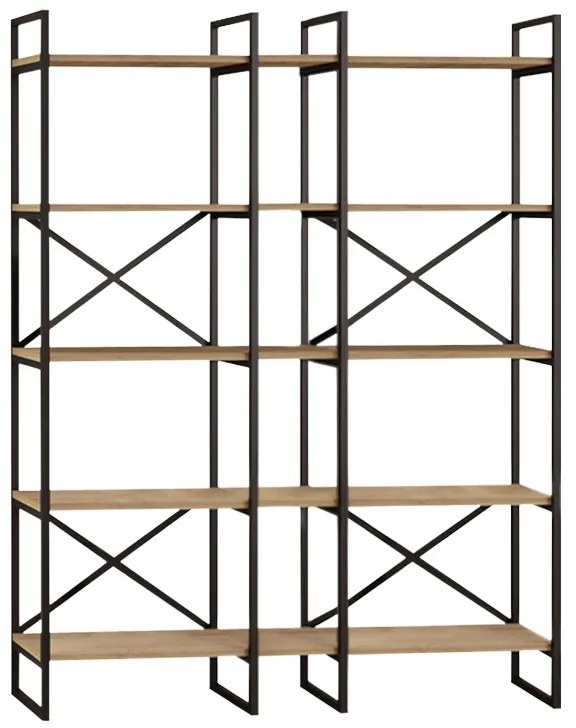 Βιβλιοθήκη Dusan Megapap χρώμα sepet oak 143,5x30x175εκ.