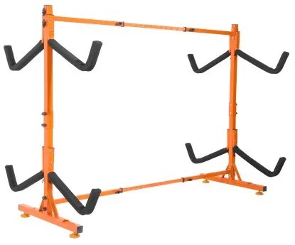 VEVOR Freestanding Kayak Storage Rack, Kayak Stand for 4 Kayak Canoe Paddleboard, Heavy-duty Steel Kayak Hanger Holder with Padded Arms and Adjustable Width, 220LBS Max Load, for Indoor Outdoor Garage