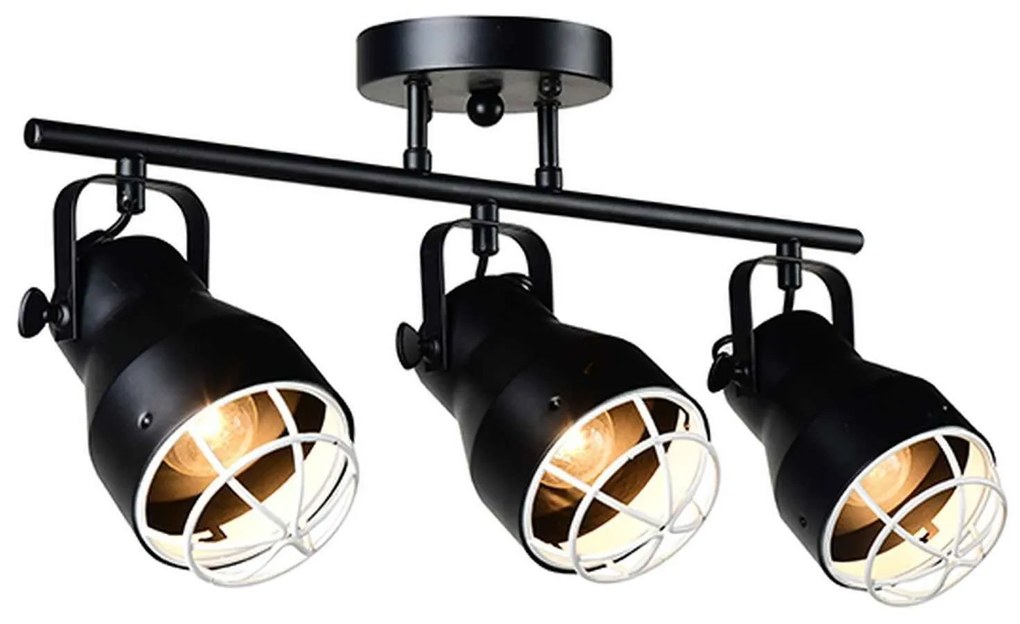Τρίφωτο Φωτιστικό Σποτ EG169903CB Black Metal