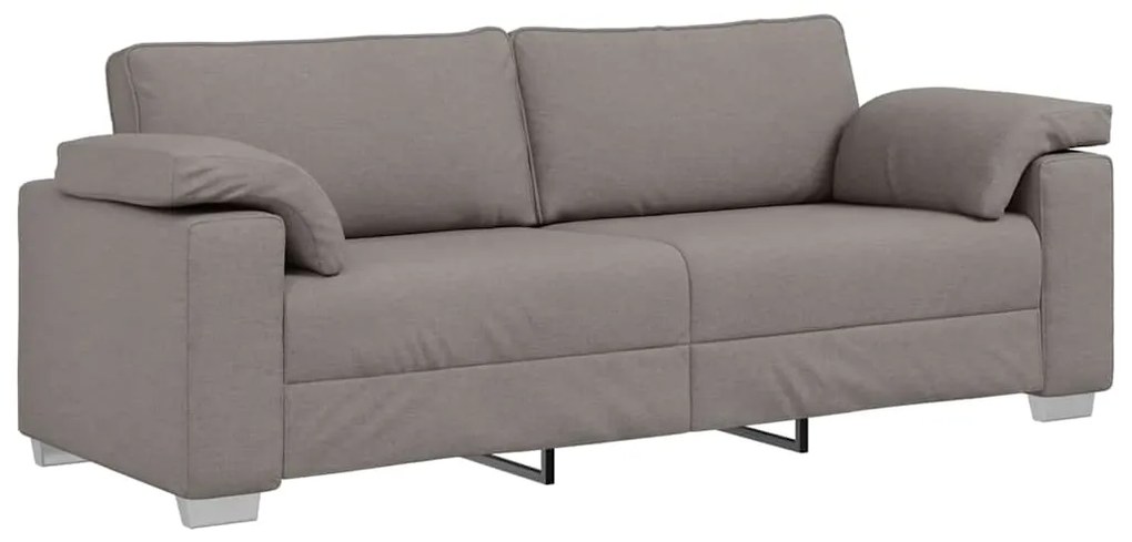 vidaXL Καναπές με μαξιλάρι Taupe 219 x 77 x 82 εκ ύφασμα