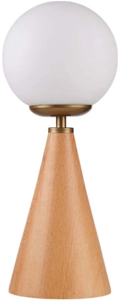Φωτιστικό Επιτραπέζιο 534LUN5191 Φ15x38cm 1xE27 40W White-Oak Opviq
