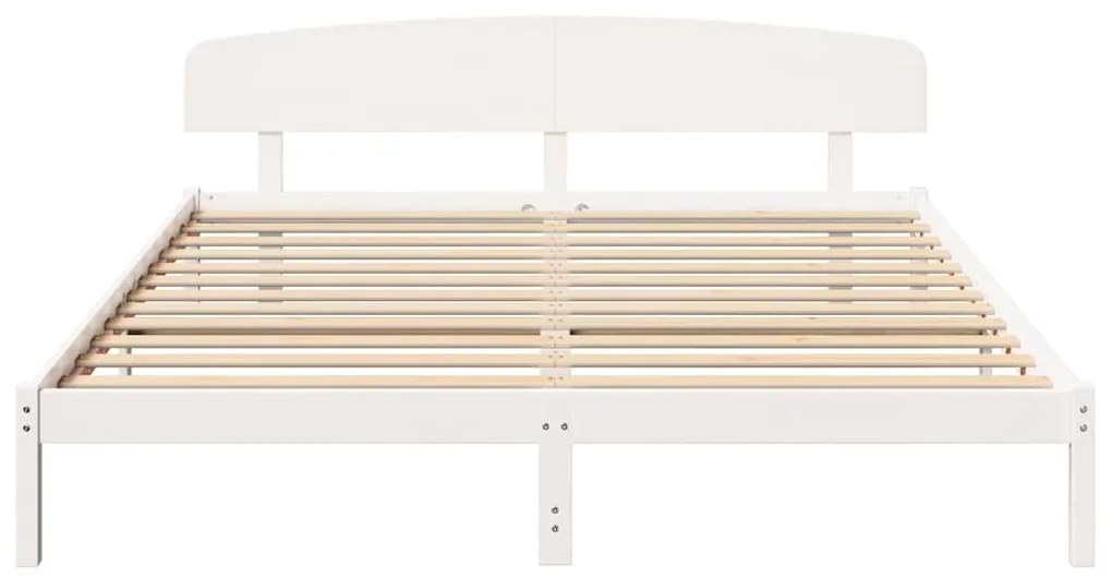vidaXL Σκελετός Κρεβατιού Λευκό 180 x 200 cm Μασίφ ξύλο πεύκου