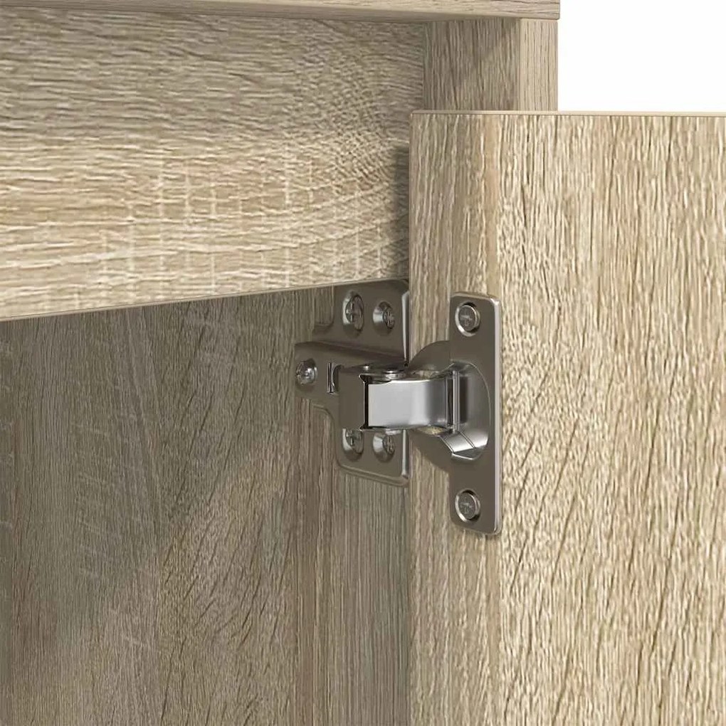 ΚΟΜΟΔΙΝΑ ΜΕ ΦΩΤΑ LED 2 ΤΕΜΑΧΙΑ SONOMA OAK 38X34X50 CM 861270