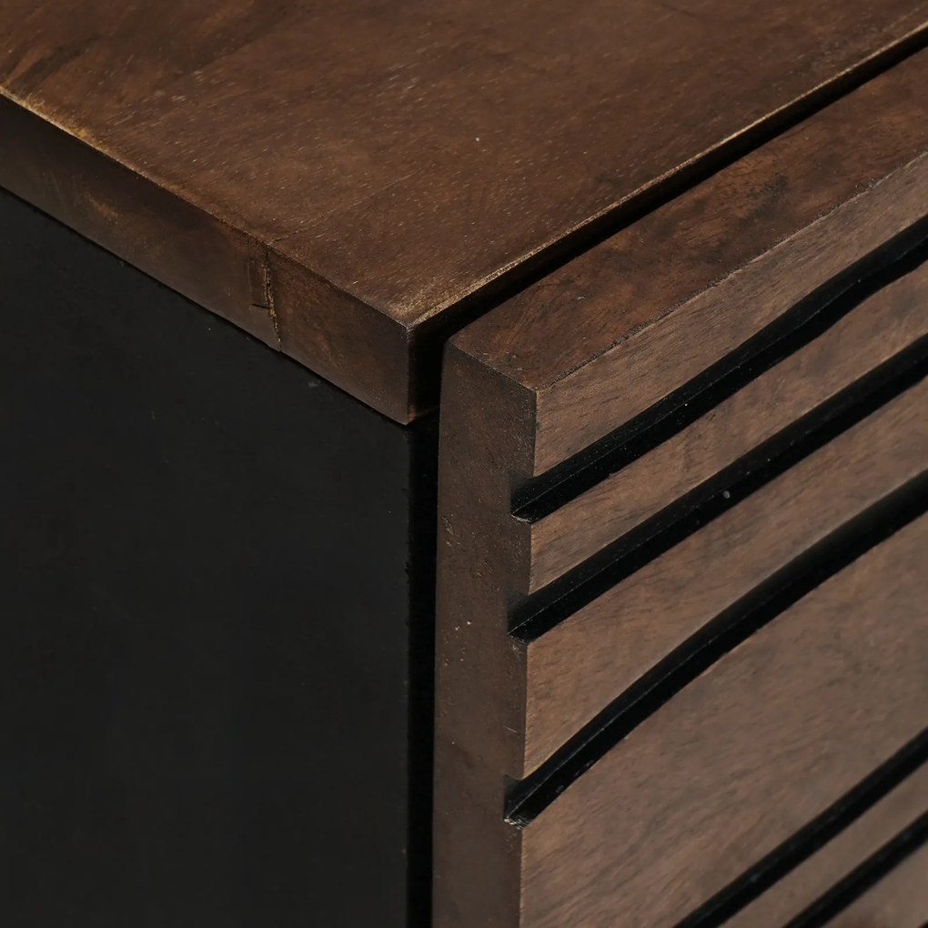 vidaXL Κομοδίνο 50x33x60 εκ. Στερεό ξύλο καρυδιάς