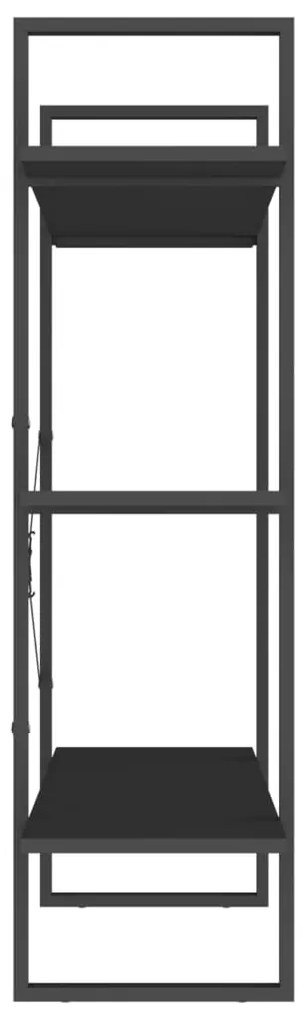 vidaXL Βιβλιοθήκη Μαύρη 100 x 30 x 105 εκ. από Μοριοσανίδα