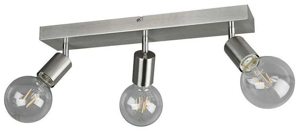 Φωτιστικό Οροφής - Σποτ Vannes R80183007 3xE27 40W 9x44x12cm Nickel Mat RL Lighting Metal