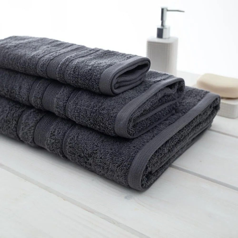 Πετσέτα Sithonia-502 Anthracite Vesta Home Σώματος 80x150cm 100% Cotton