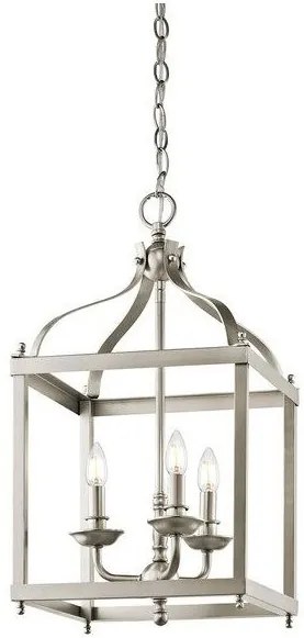 Κρεμαστό Φωτιστικό Οροφής 3xE14 Φανάρι Larkin Elstead Lighting-KL-LARKIN-P-M-NI-Νίκελ Ματ KL-LARKIN-P-M-NI