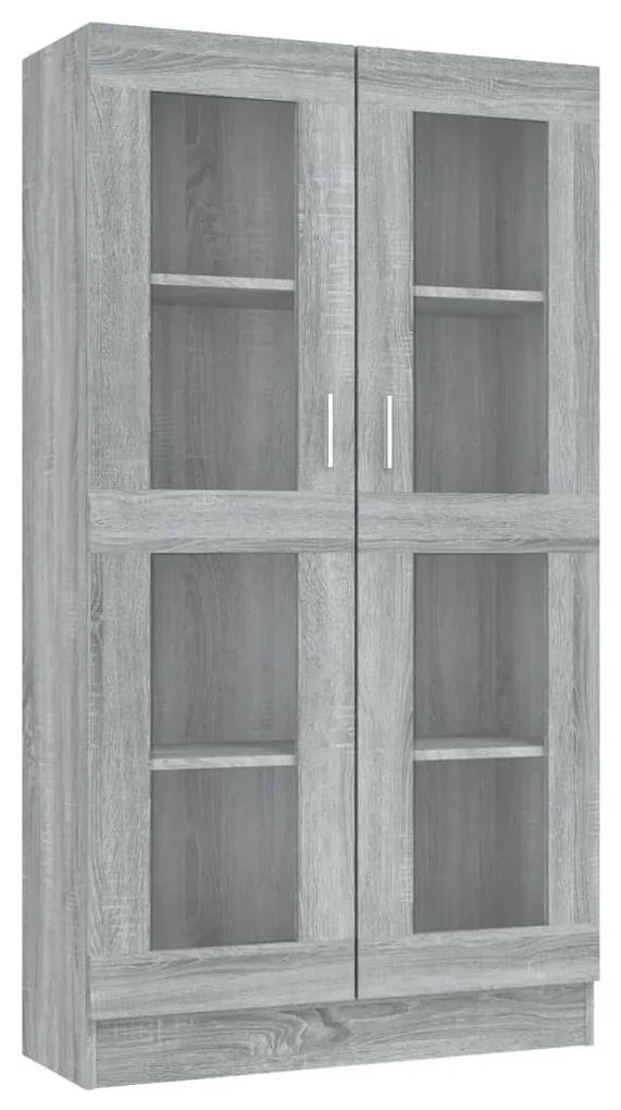 Βιτρίνα Γκρι Sonoma 82,5 x 30,5 x 150 εκ. Επεξεργασμένο Ξύλο - Γκρι