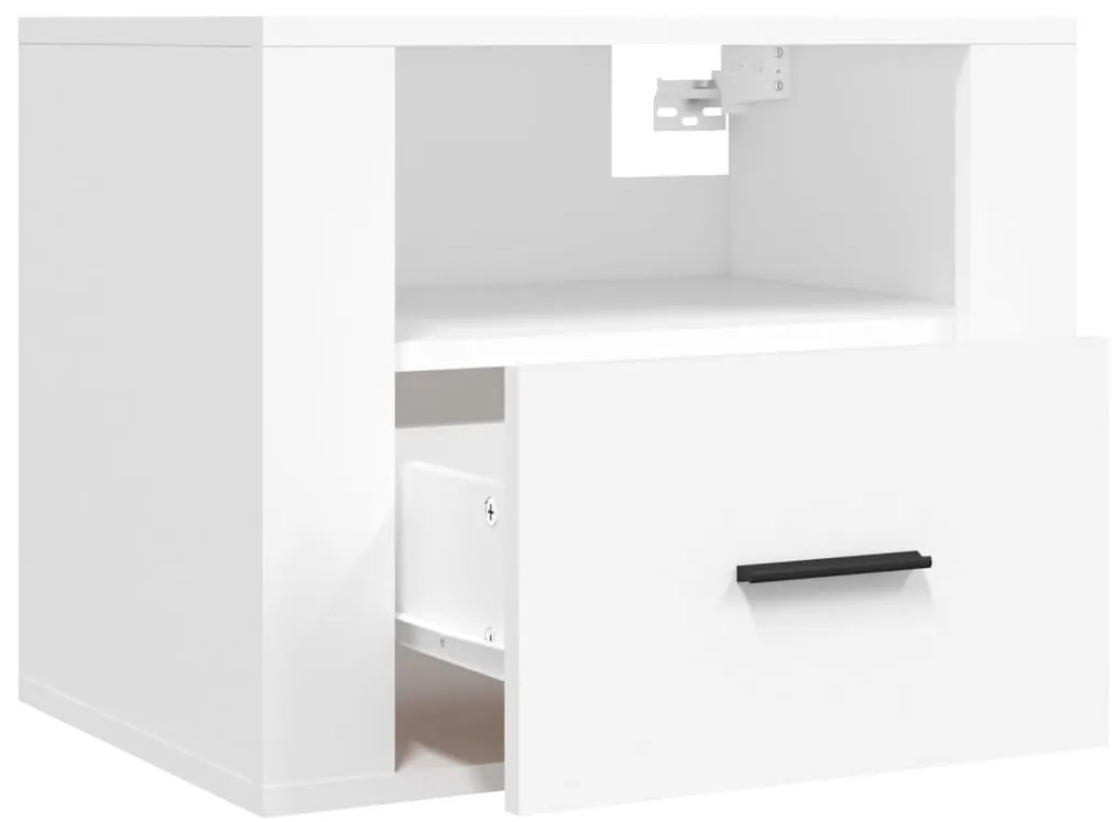 vidaXL Κομοδίνα Επιτοίχια 2 τεμ. Λευκά 50x36x40 εκ.