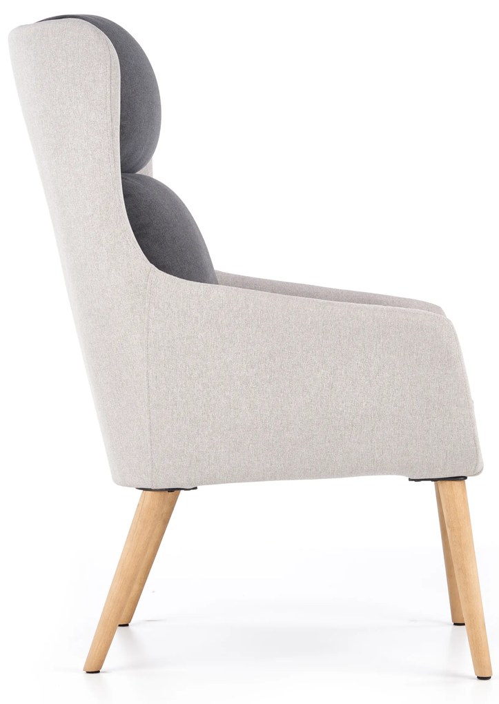 PURIO leisure chair, color: light grey / dark grey DIOMMI V-CH-PURIO-FOT-POPIEL