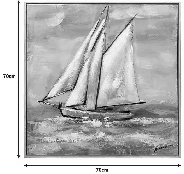 Πίνακας σε καμβά Siedo Inart με πλαίσιο 70x3.5x70εκ