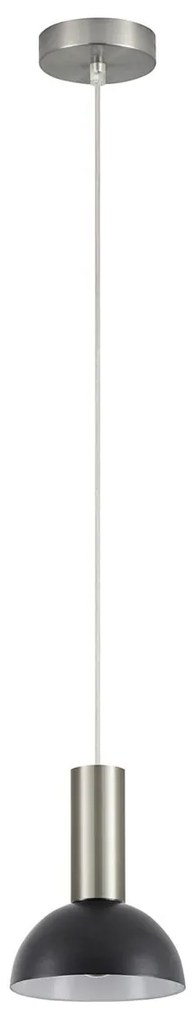 Φωτιστικό Οροφής Μονόφωτο Homelighting 77-8463 Nickel/Black