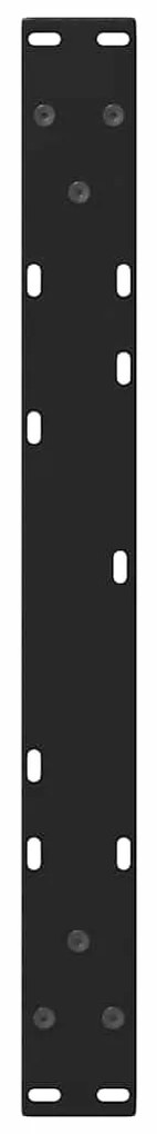 vidaXL Πόδια Τραπεζιού Σαλονιού Σχήματος V 2 τεμ. Μαύρο 50x(30-31,3) εκ. Ατσάλι