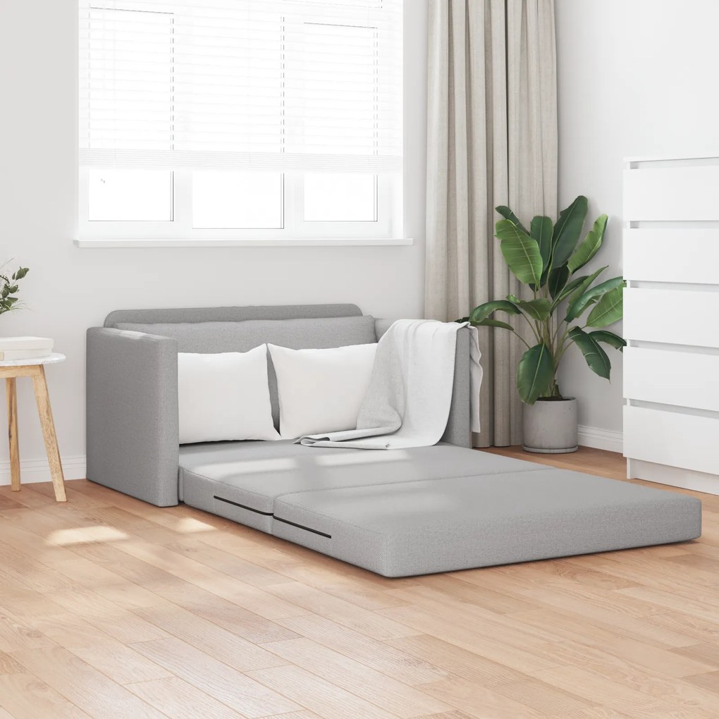 vidaXL Καναπές Κρεβάτι 2 σε 1 Ανοιχτό Γκρι 124x71x78 cm Ύφασμα