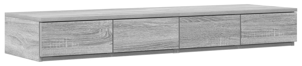 vidaXL Συρτάρια Κρεβατιού Γκρι Σονομά 120x36,5x16,5 cm Επεξεργασμένο Ξύλο