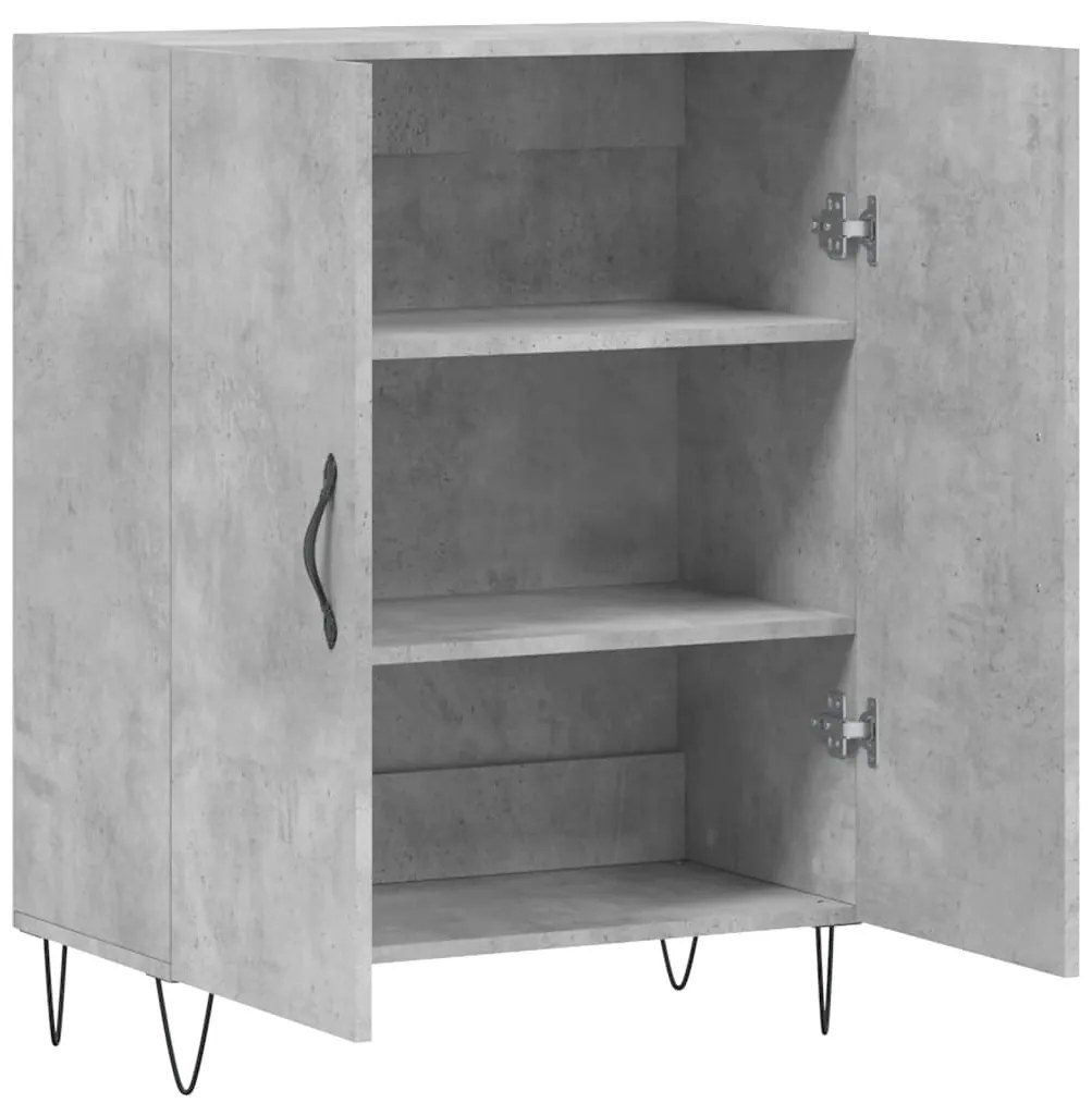 vidaXL Ντουλάπι Γκρι Σκυροδέματος 69,5x34x90 εκ. Επεξεργασμένο Ξύλο
