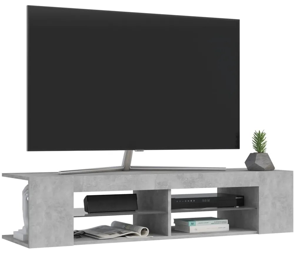 vidaXL Έπιπλο Τηλεόρασης με LED Γκρι Σκυροδέματος 135x39x30 εκ.