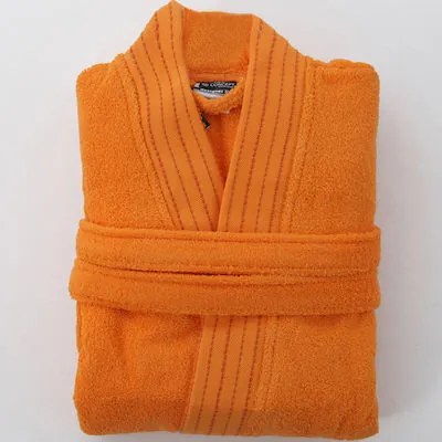 Μπουρνούζι Ενηλίκων Βαμβακερό Με Γιακά Medium Designer Orange Sb home