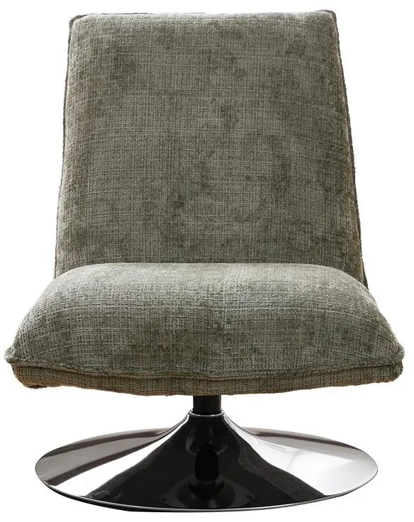 Καρέκλα Remona πράσινο ύφασμα-πόδι χρωμίου 63x80x80εκ 100x100x75 εκ.