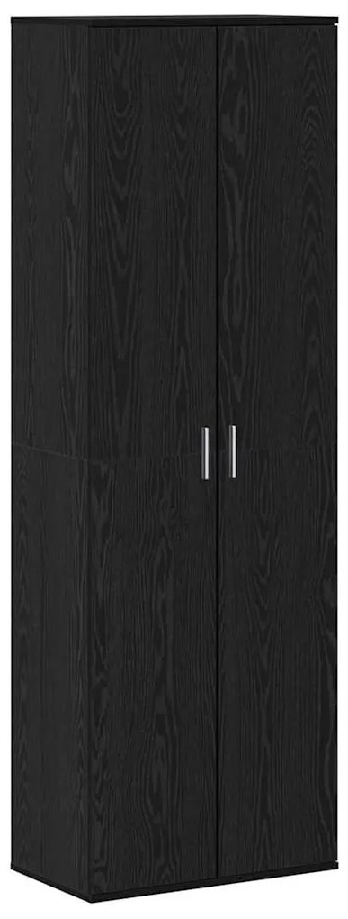 vidaXL Highboard Μαύρη δρυς 60 x 35 x 180 εκατοστά Επεξεργασμένο ξύλο
