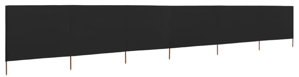 vidaXL Προστατευτικό Αέρα με 6 Πάνελ Μαύρο 800 x 120 εκ. Υφασμάτινο