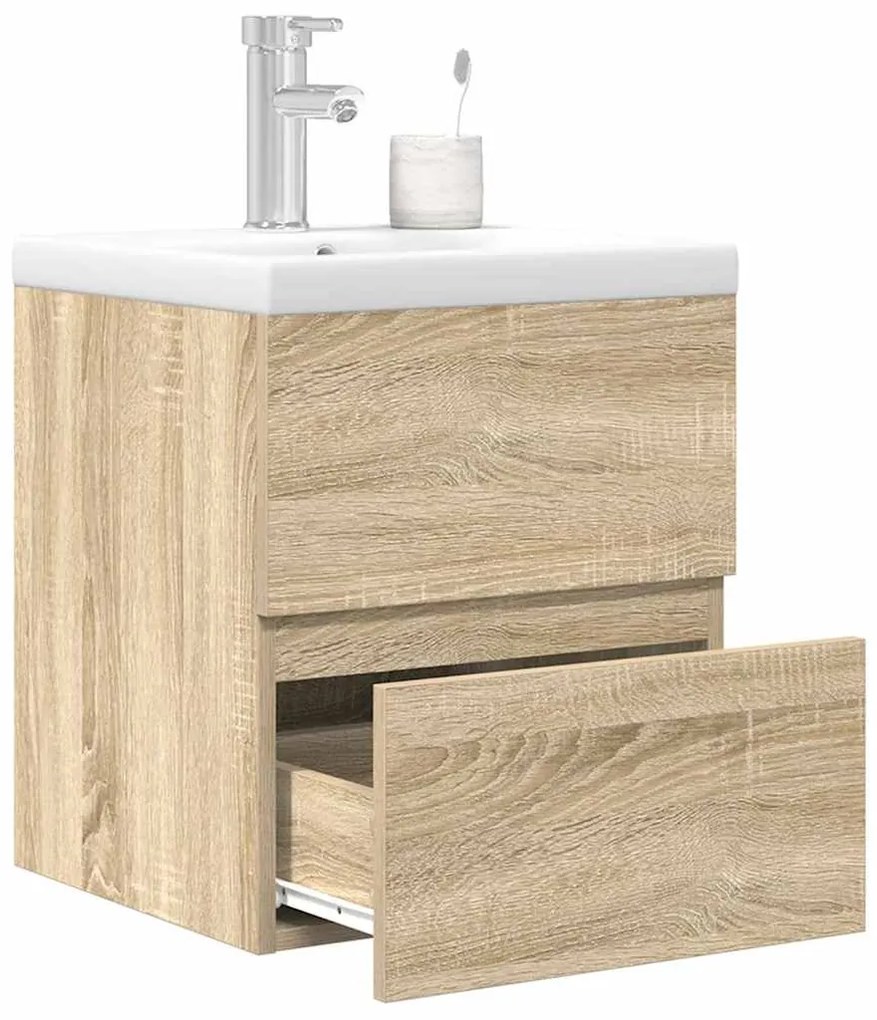 Σετ Επίπλων Μπάνιου 2 Τεμαχίων Sonoma Δρυς Επεξεργασμένο Ξύλο