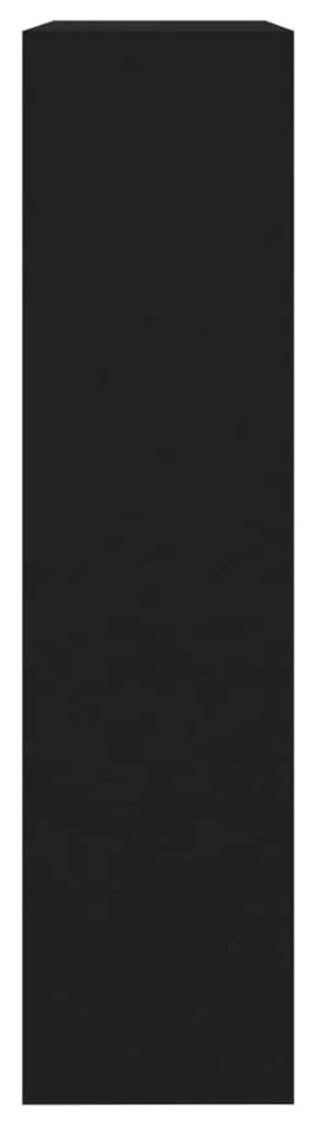 Παπουτσοθήκη με Καθρέφτη 2 Επιπέδων Μαύρη 63 x 17 x 67 εκ. - Μαύρο